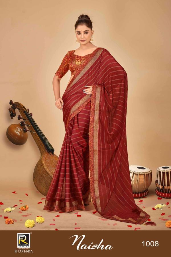 Ronisha Naisha Fancy Designer Chiffon Sarees Collection